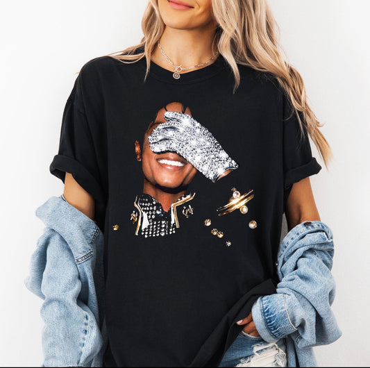 Michael on Black Tee